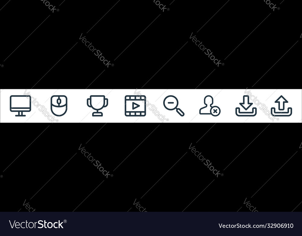 User interface line icons linear set quality