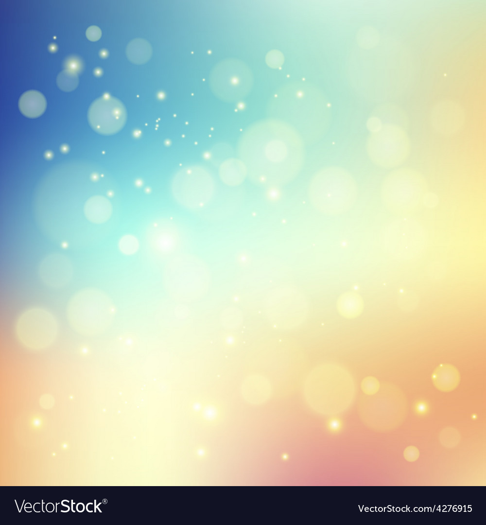 Abstract holiday light background with bokeh Vector Image