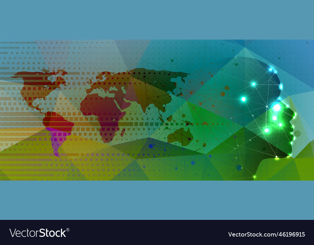 Artificial intelligence technology web background vector image Artificial intelligence technology web background