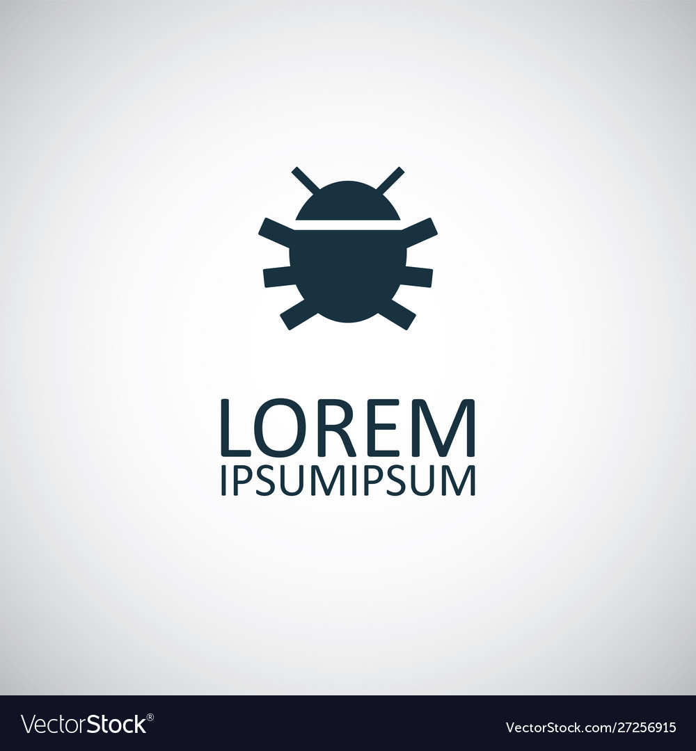 Bug icon for web and ui on white background