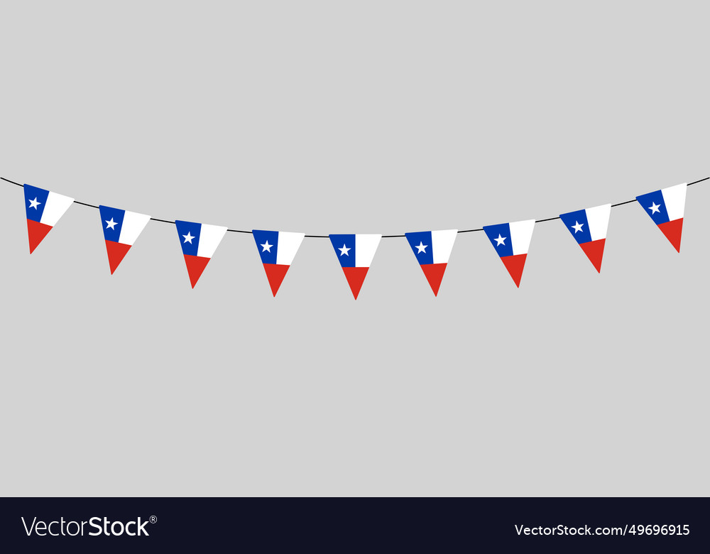 Chile bunting garland string of triangular flags
