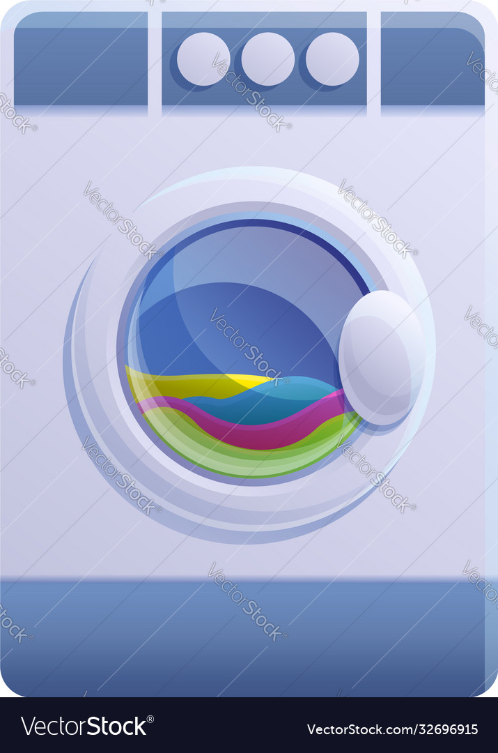 Clothes care dryer icon cartoon style Royalty Free Vector