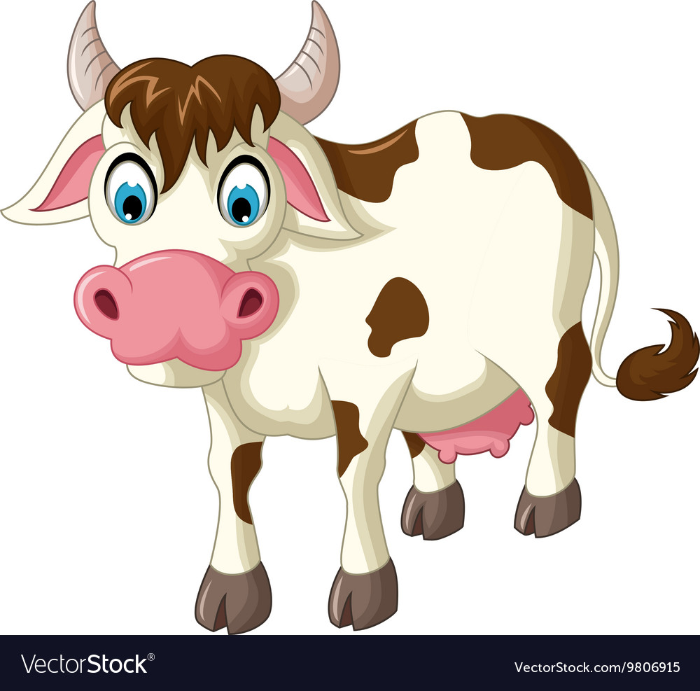 Cow cartoon for you design Royalty Free Vector Image