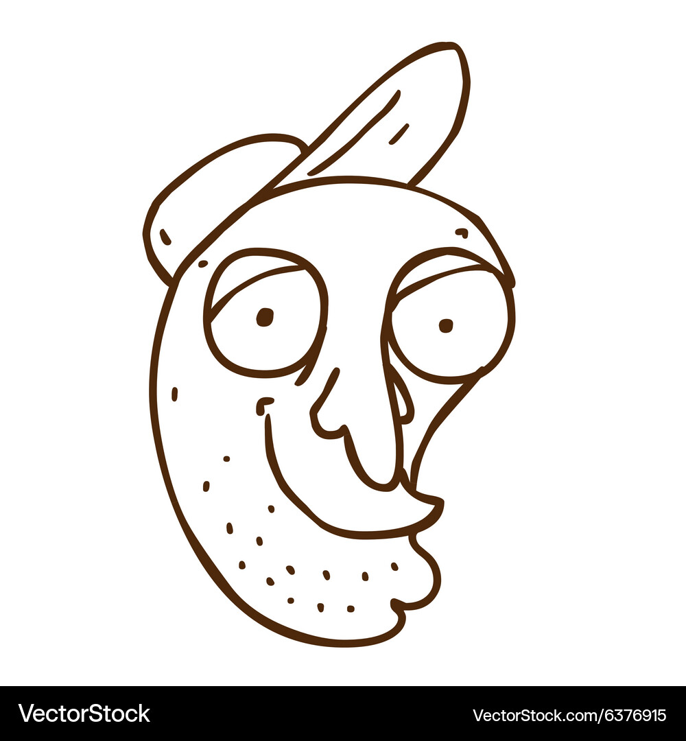 Hand drawn cartoon man Royalty Free Vector Image