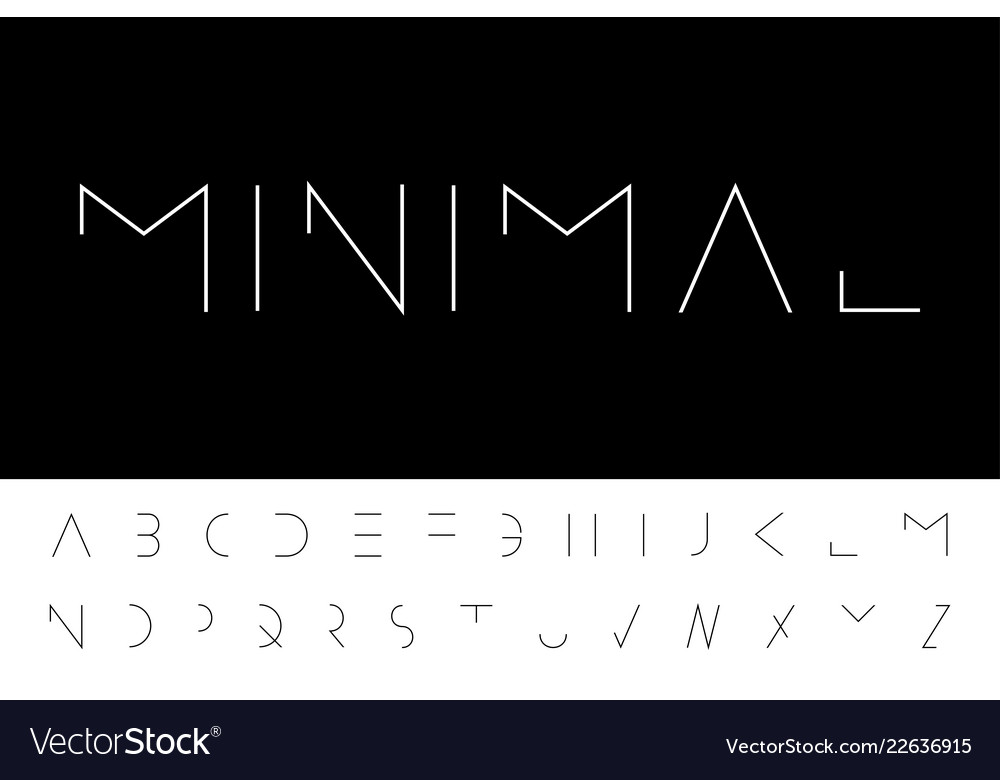 Stylish minimalist english alphabet font for your Vector Image