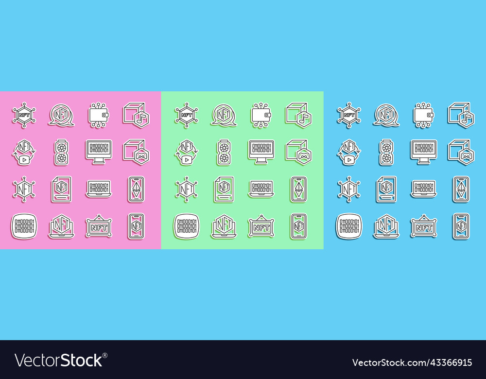 Set line mobile with art store app ethereum eth vector image Set line mobile with art store app ethereum eth