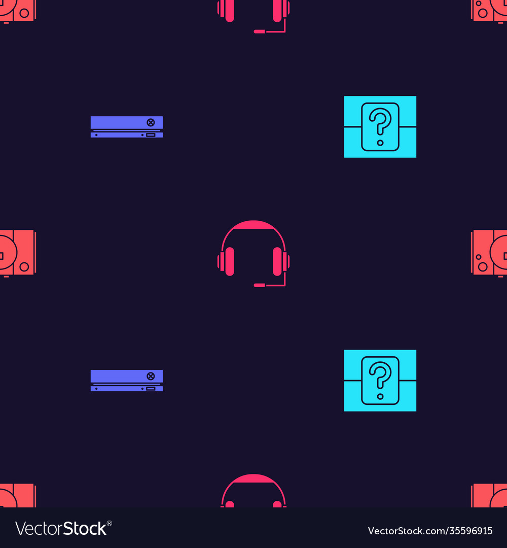 Set mystery or random box video game console vector image Set mystery or random box video game console