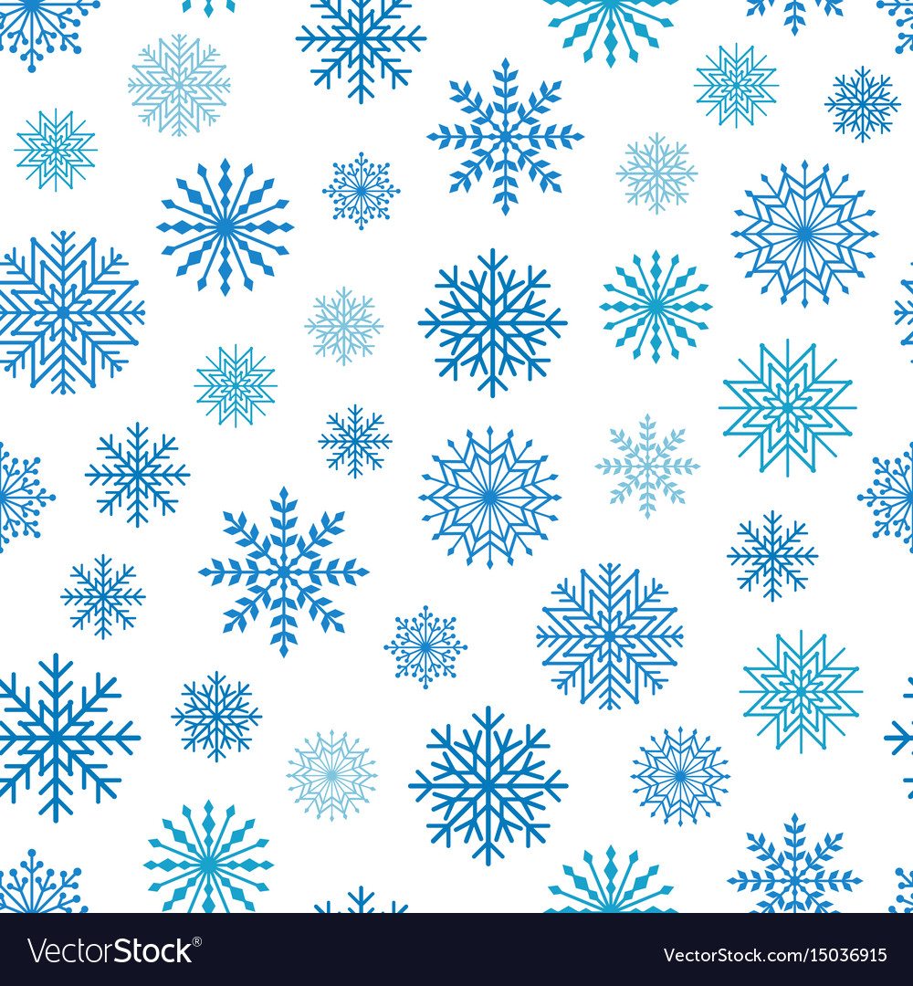 Winter seamless background with snowflakes Vector Image