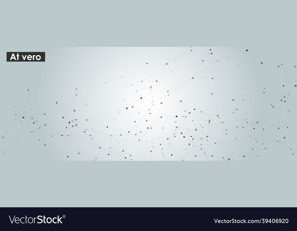 Abstract connection triangles space and low poly