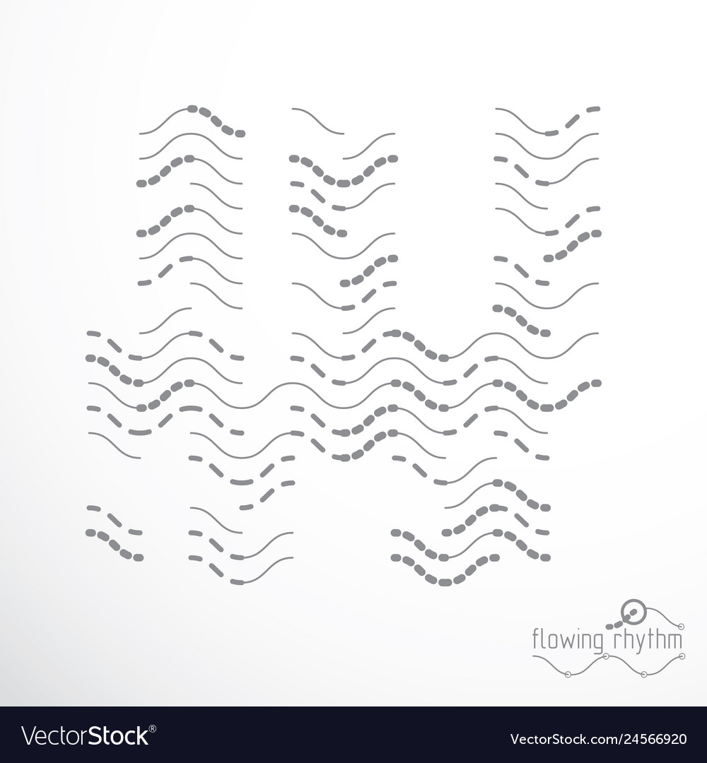 Abstract wavy lines technical cybernetic pattern