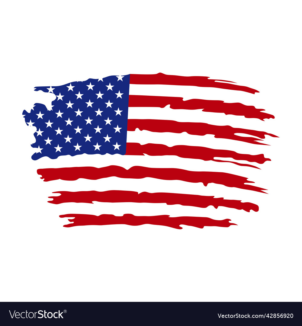 American distressed flag design