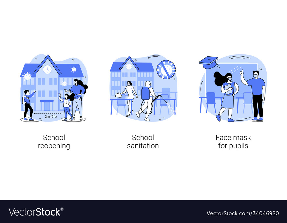 Back to school coronavirus guidelines abstract