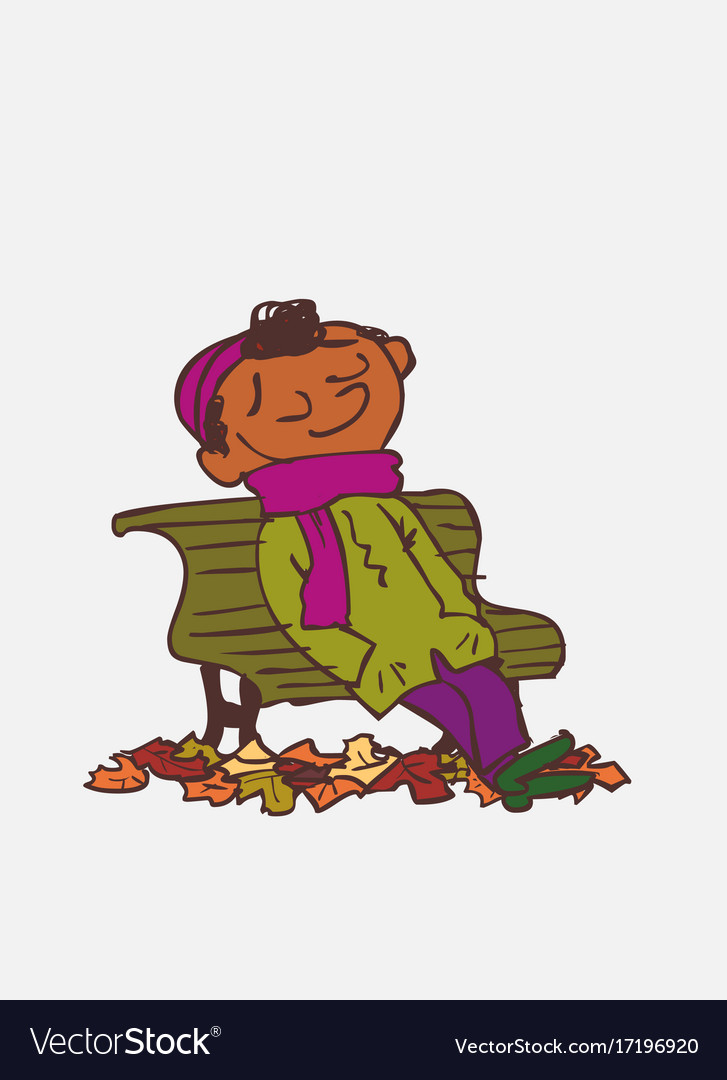 Black Child Resting In Park Royalty Free Vector Image