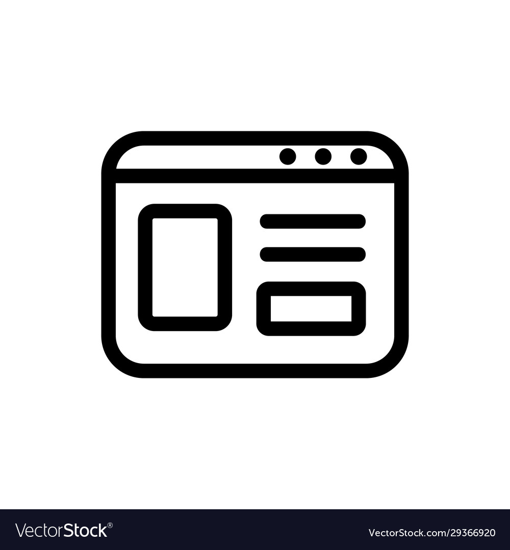 Browser icon isolated contour symbol vector image Browser icon isolated contour symbol