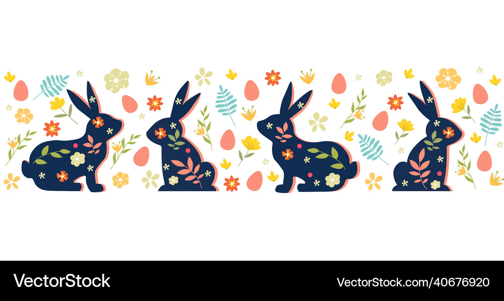 Happy easter set Royalty Free Vector Image - VectorStock