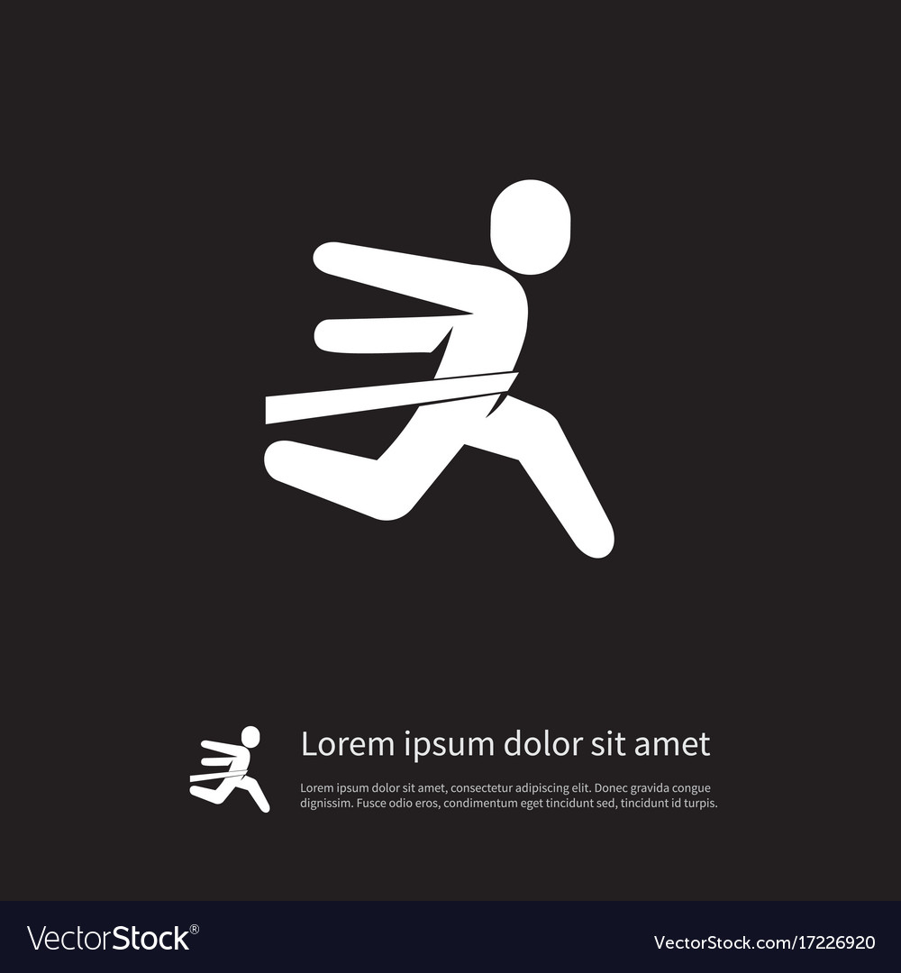 Isolated running icon winner element can