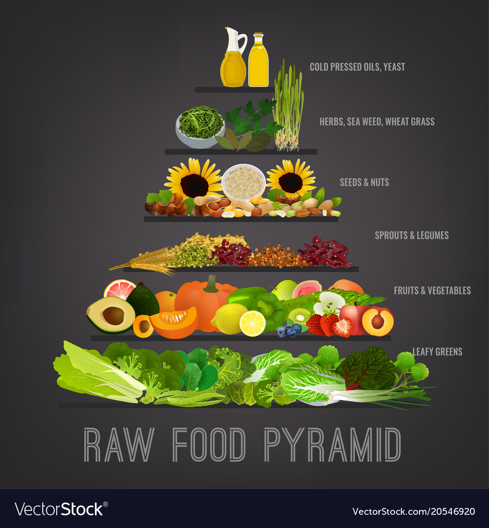 Raw Vegan Food Pyramid Chart