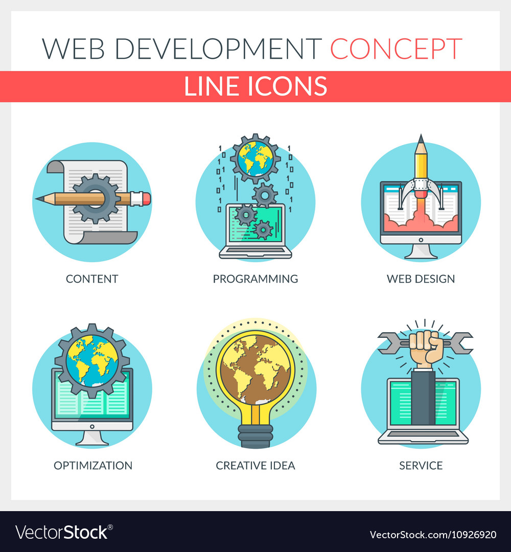 Web development Royalty Free Vector Image - VectorStock