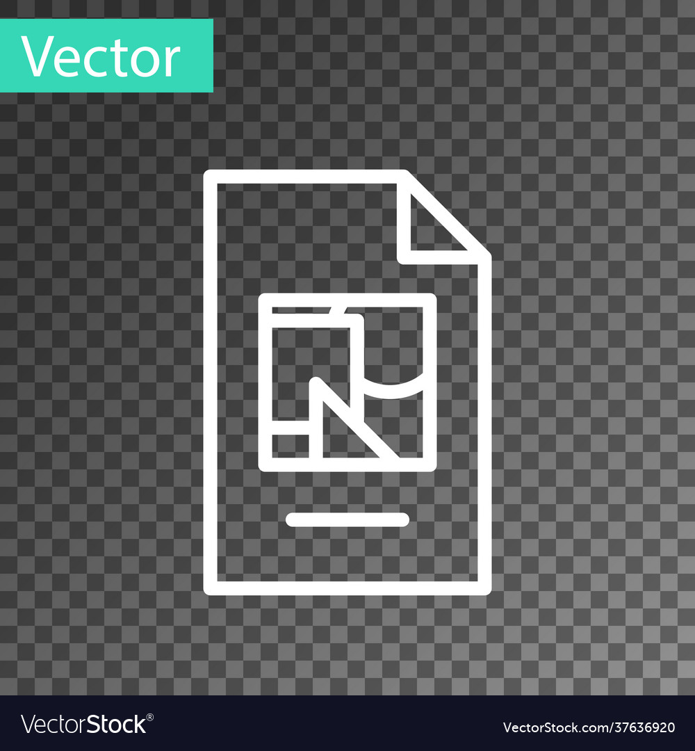 White line file document with icon Vector Image White line file document with icon