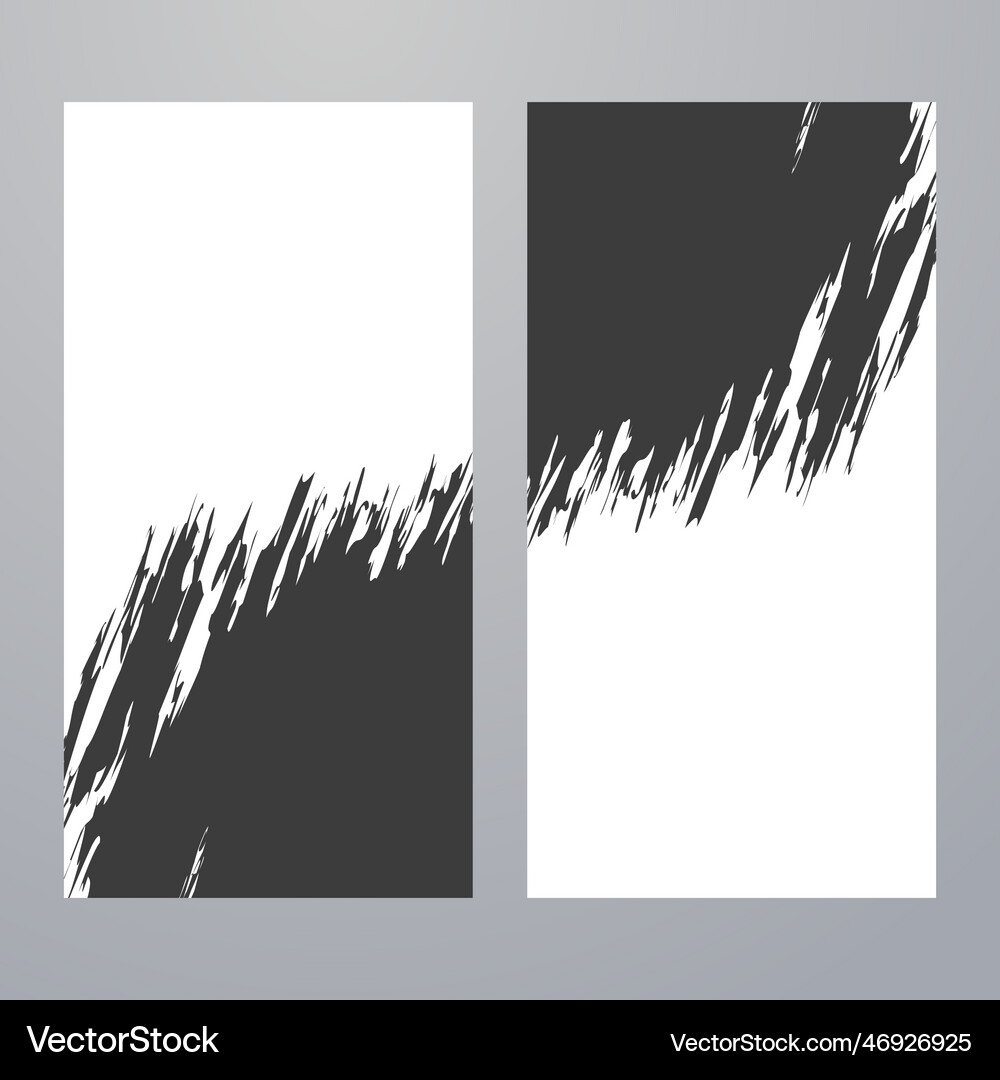 Abstract black and white banner template Vector Image