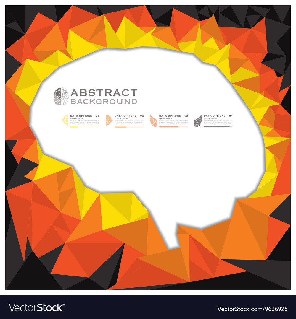 Brain shape geometric abstract background