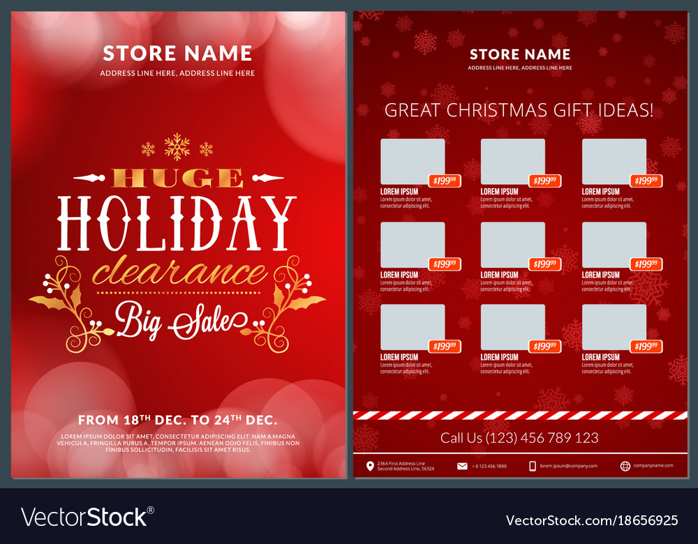 Weihnachtsverkauf Katalog Design Business Flyer