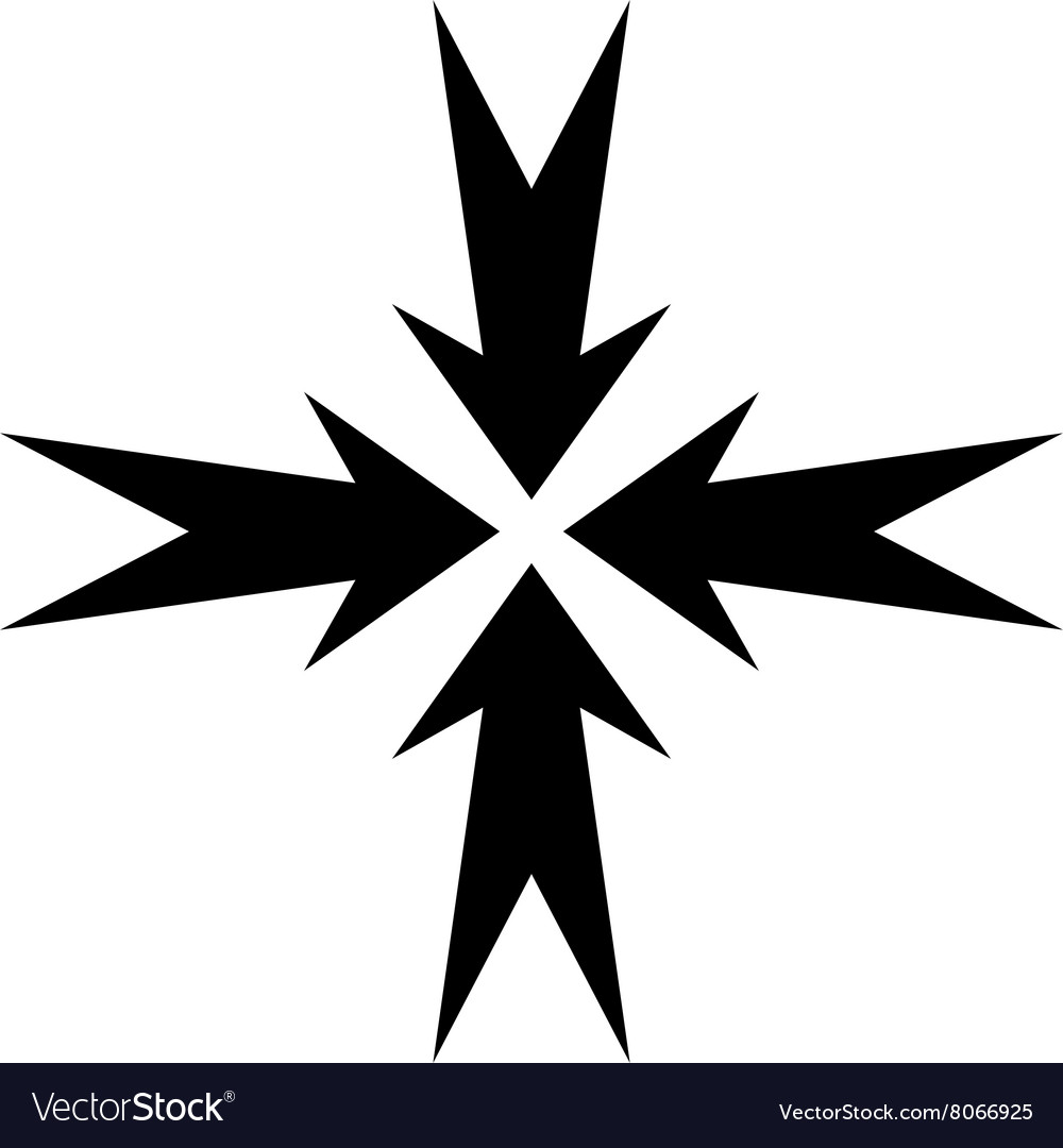 Compression arrows flat icon