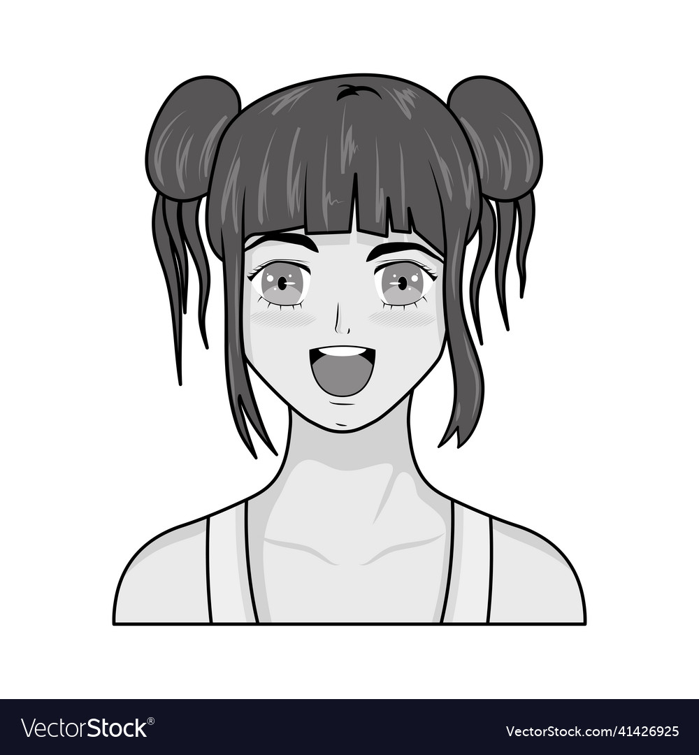 Excited manga girl