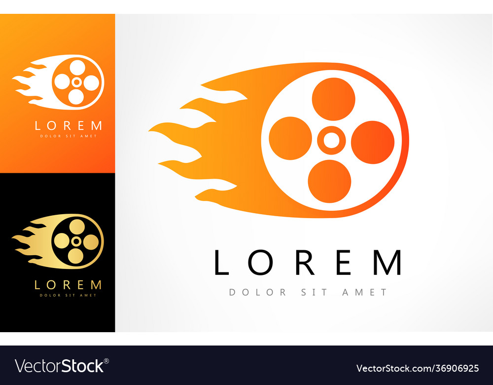 Film Reel Fire Logo - Video & Motion Graphics