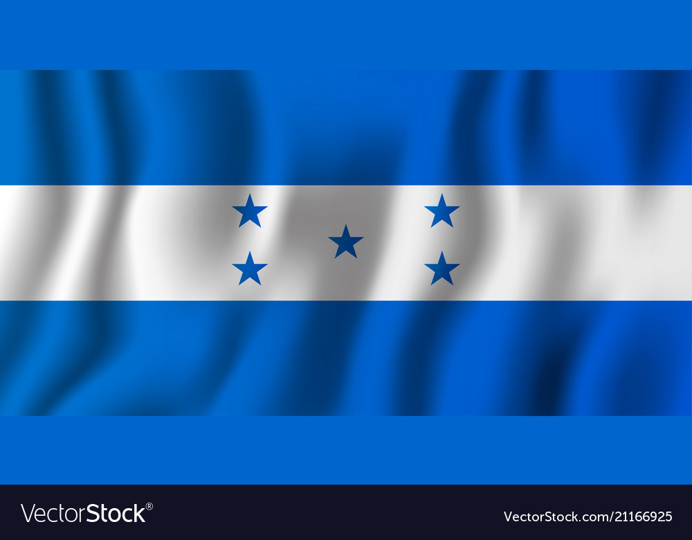 Honduras realistic waving flag national country