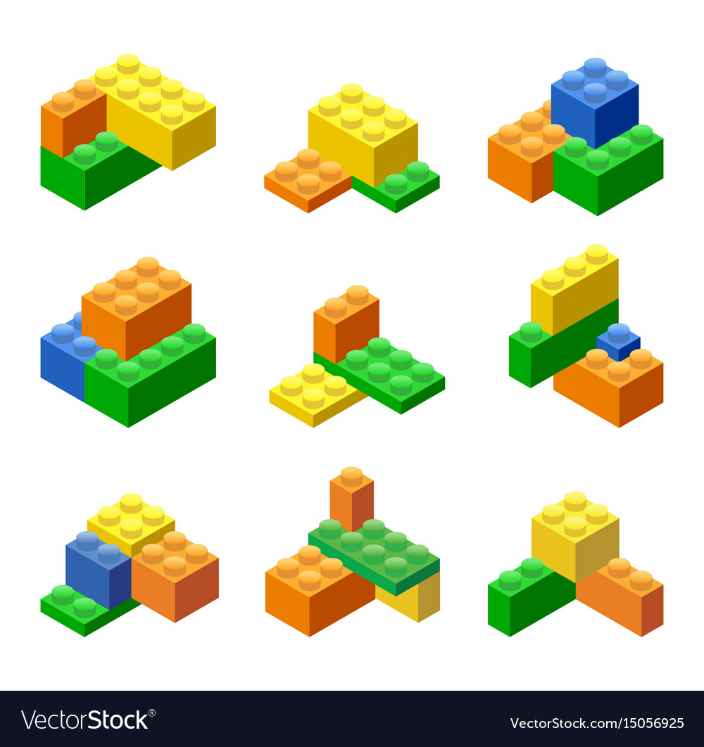 Isometric Building Blocks Set