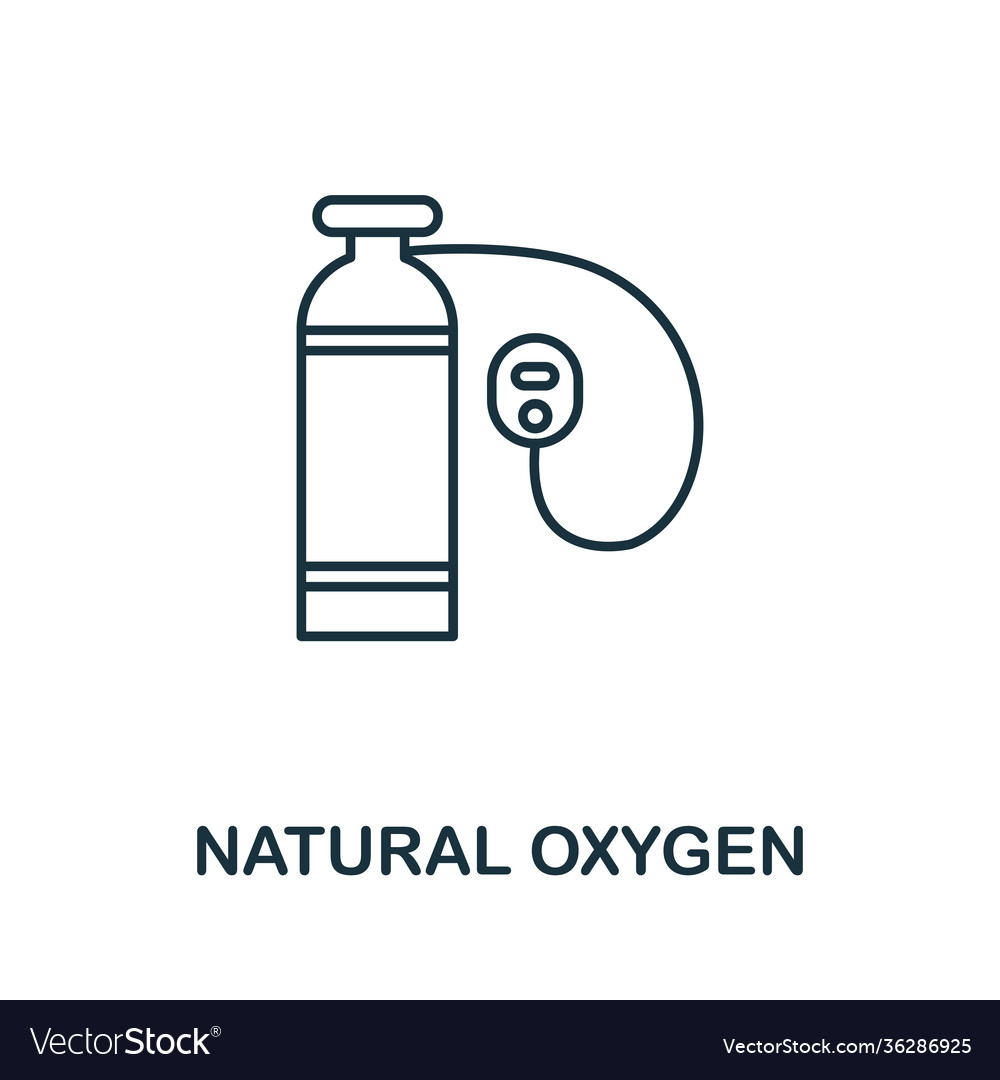 Natural oxygen icon simple element from global