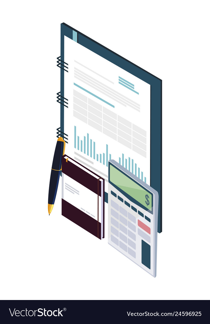 Office notepad with set items