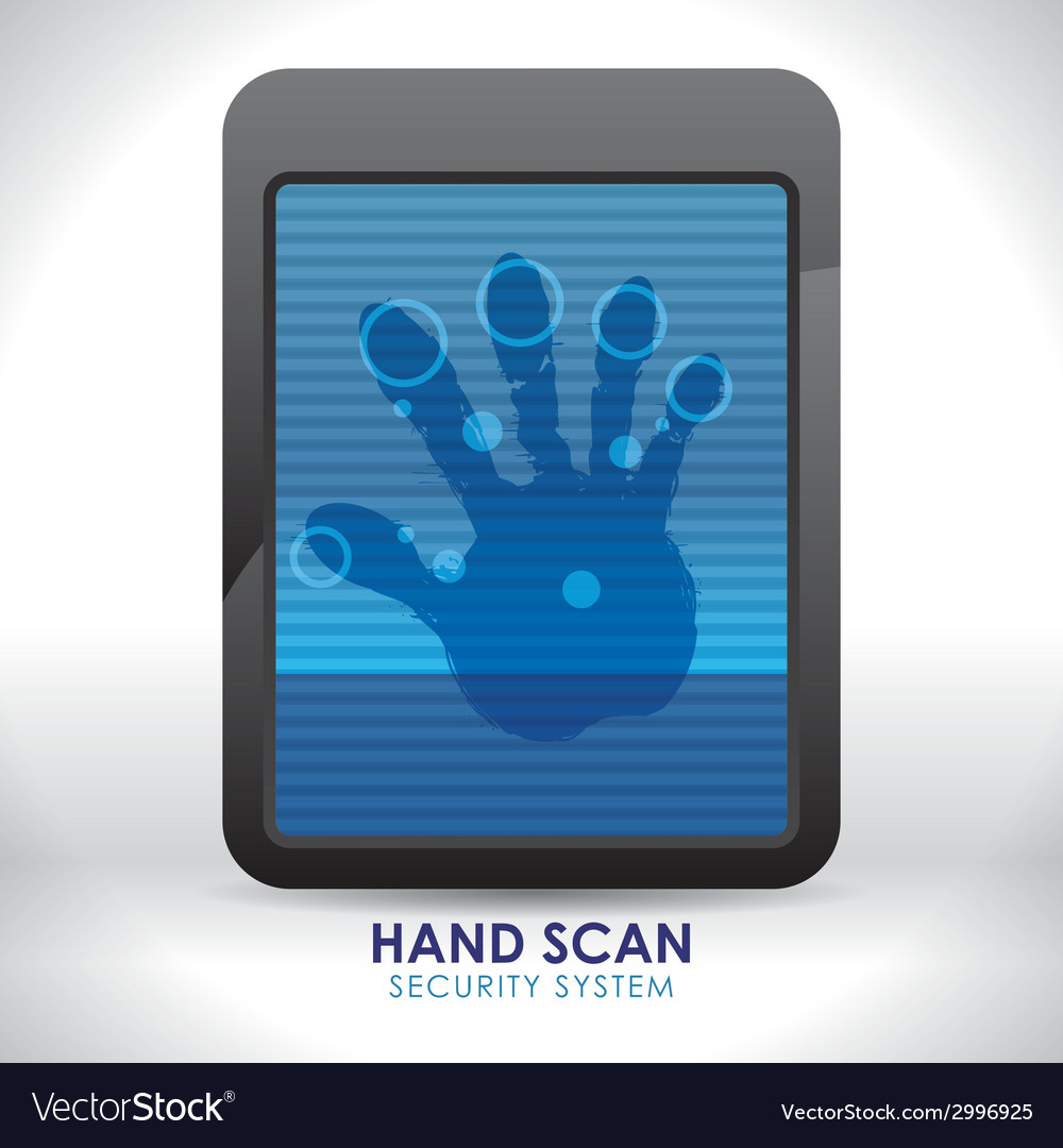 Security system over gray background
