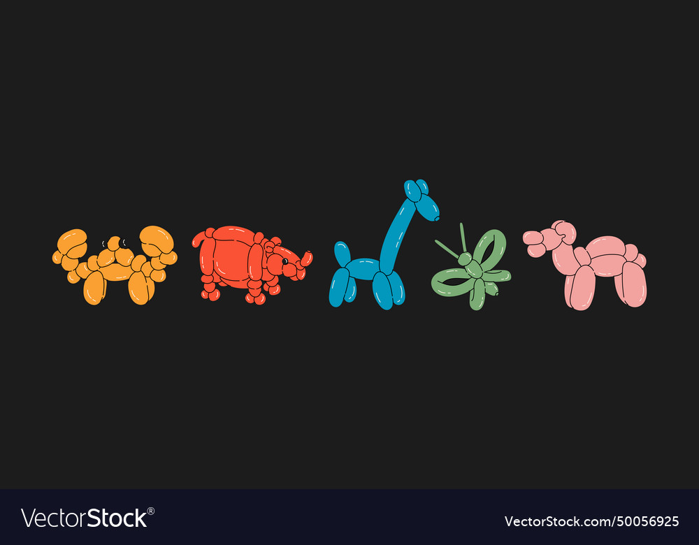 Set of balloon animals