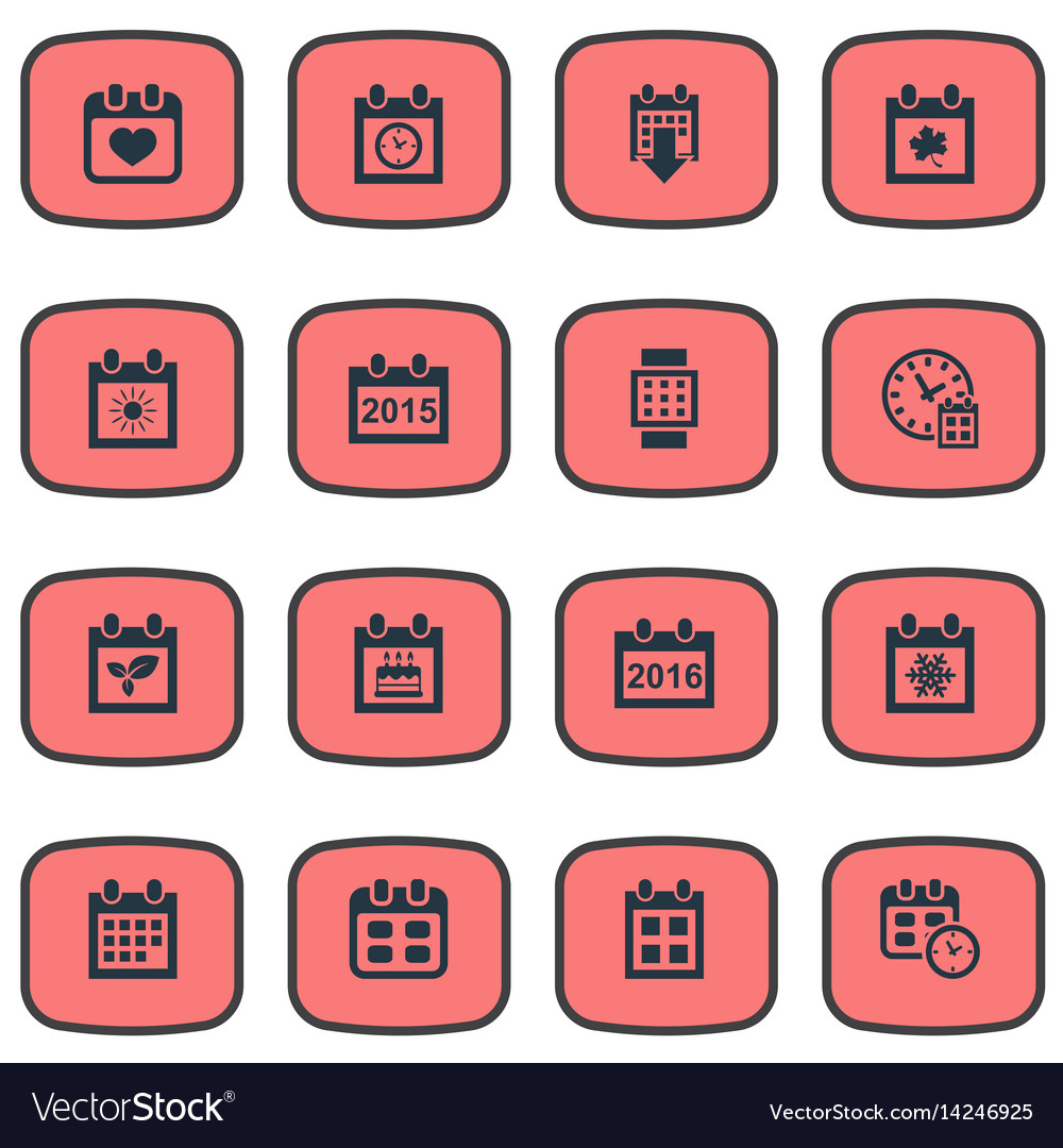 Set of simple date icons