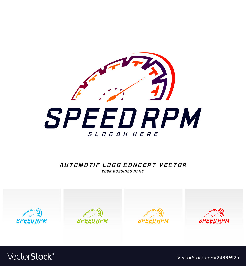 Speed logo design fast speedometer