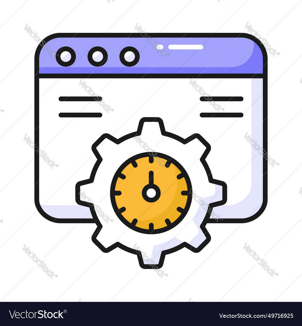 Speedometer with webpage denoting speed test