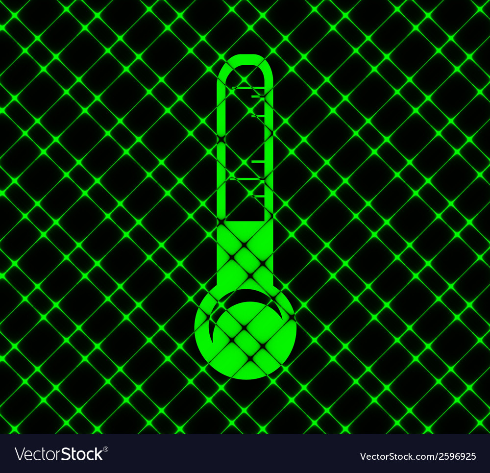 Thermometer flat modern web button and space