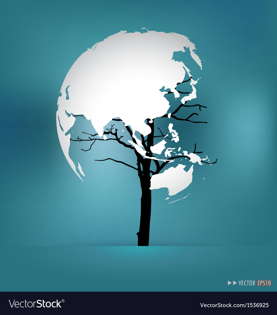 Tree shaped world map