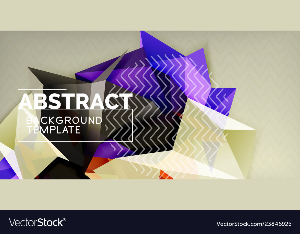 Triangular low poly background design vector image Triangular low poly background design