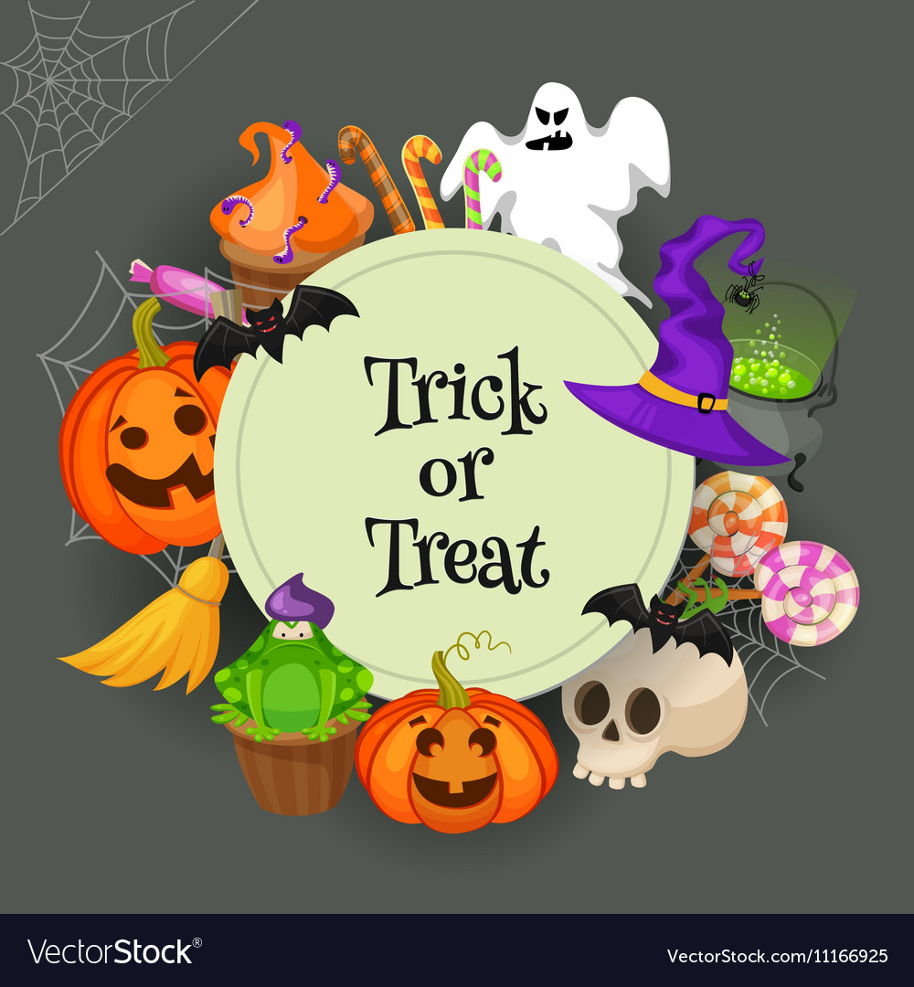 Trick or treat traditional sweets and candies