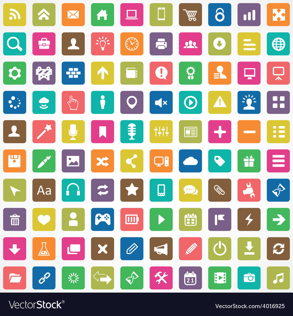 Web Icon Set - 100 Digital Icons