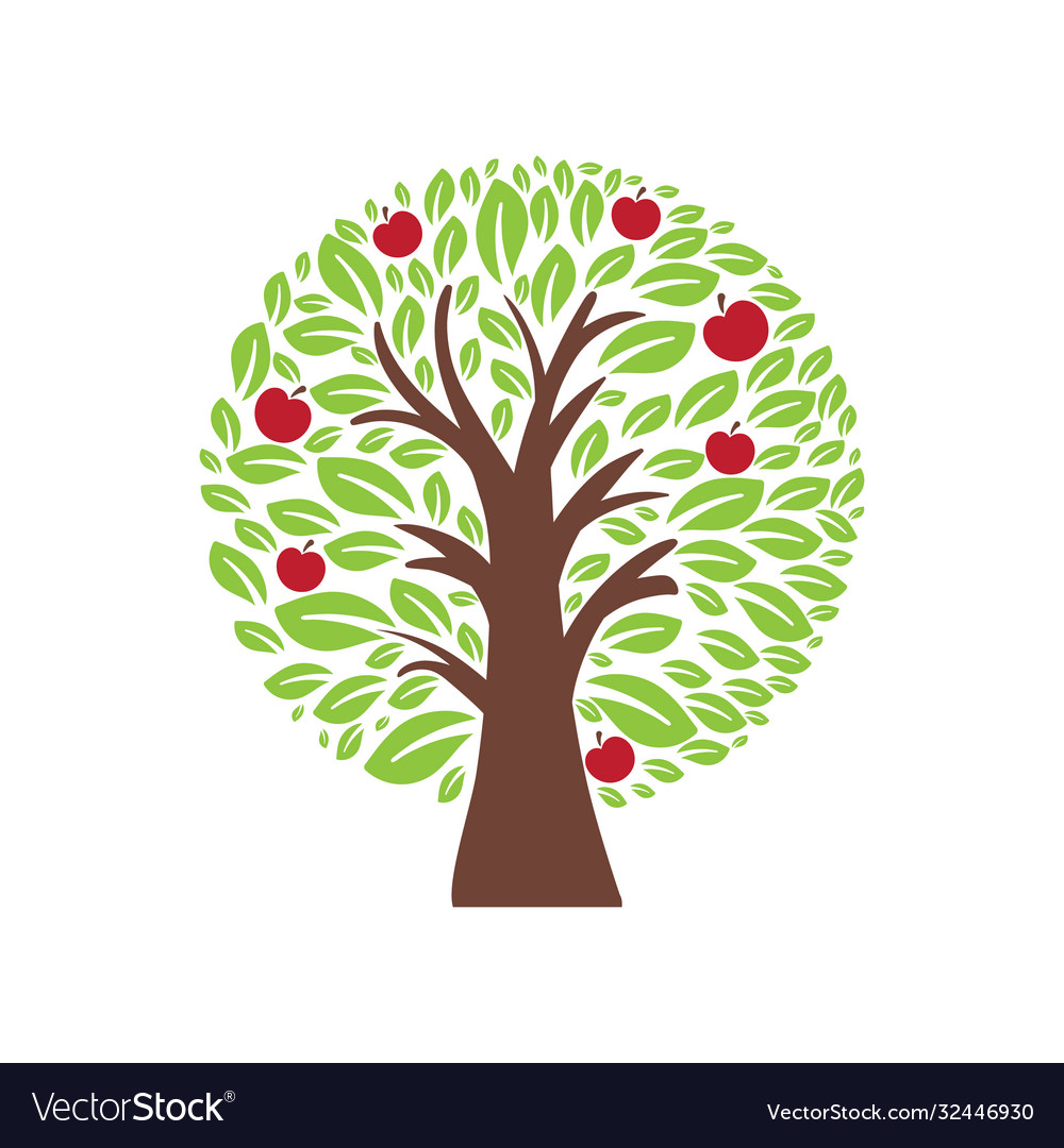 Apple tree Royalty Free Vector Image - VectorStock