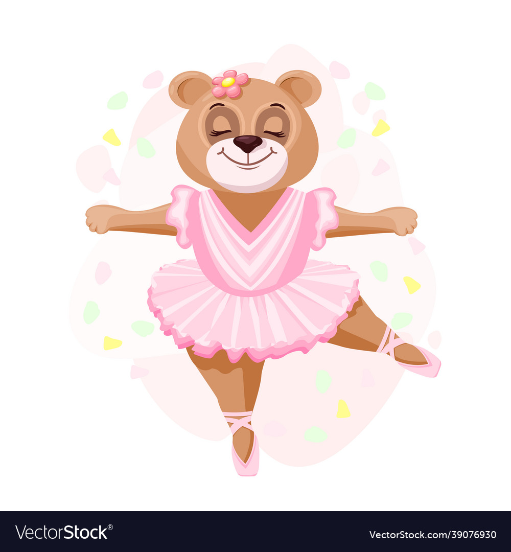 Bear ballerina Royalty Free Vector Image - VectorStock