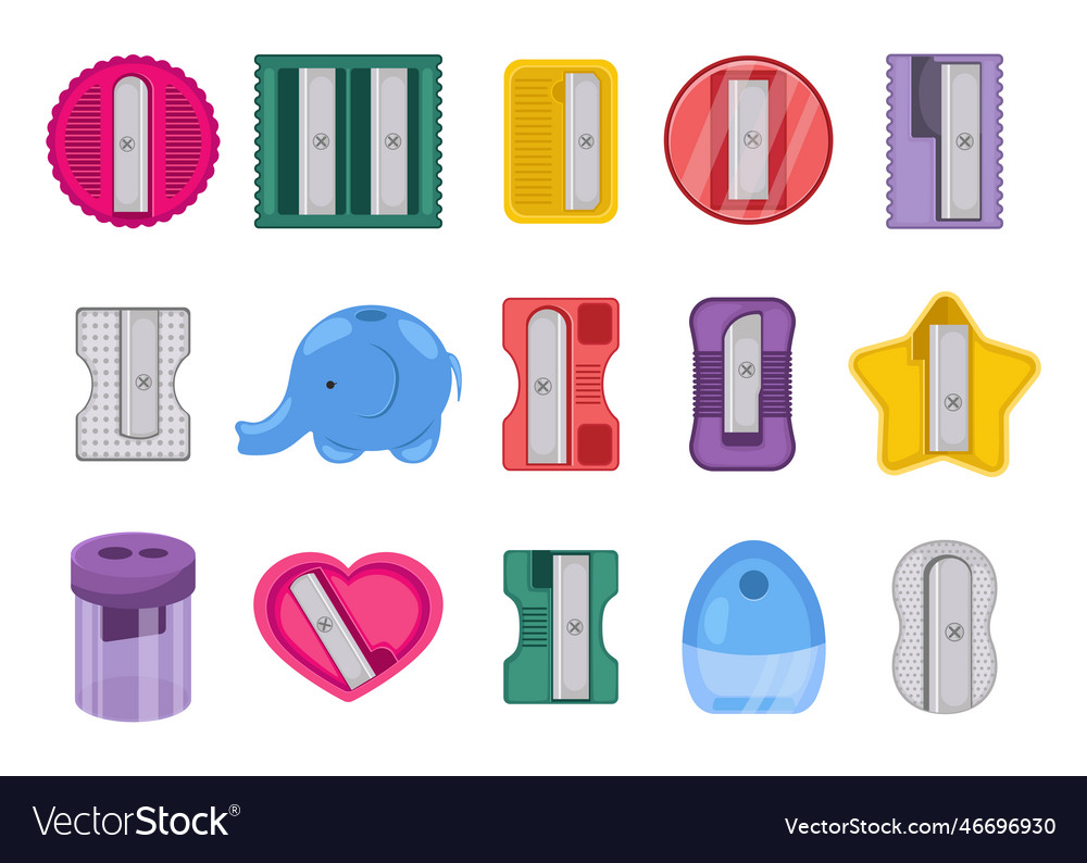 Different colorful sharpener Vector Image Different colorful sharpener