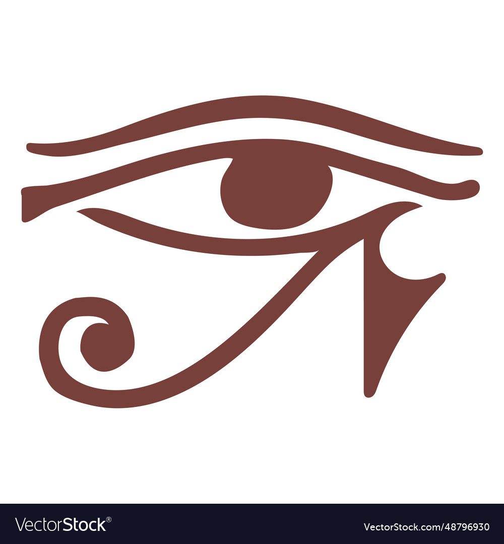 Egyptian symbol eye of ra silhouette Royalty Free Vector