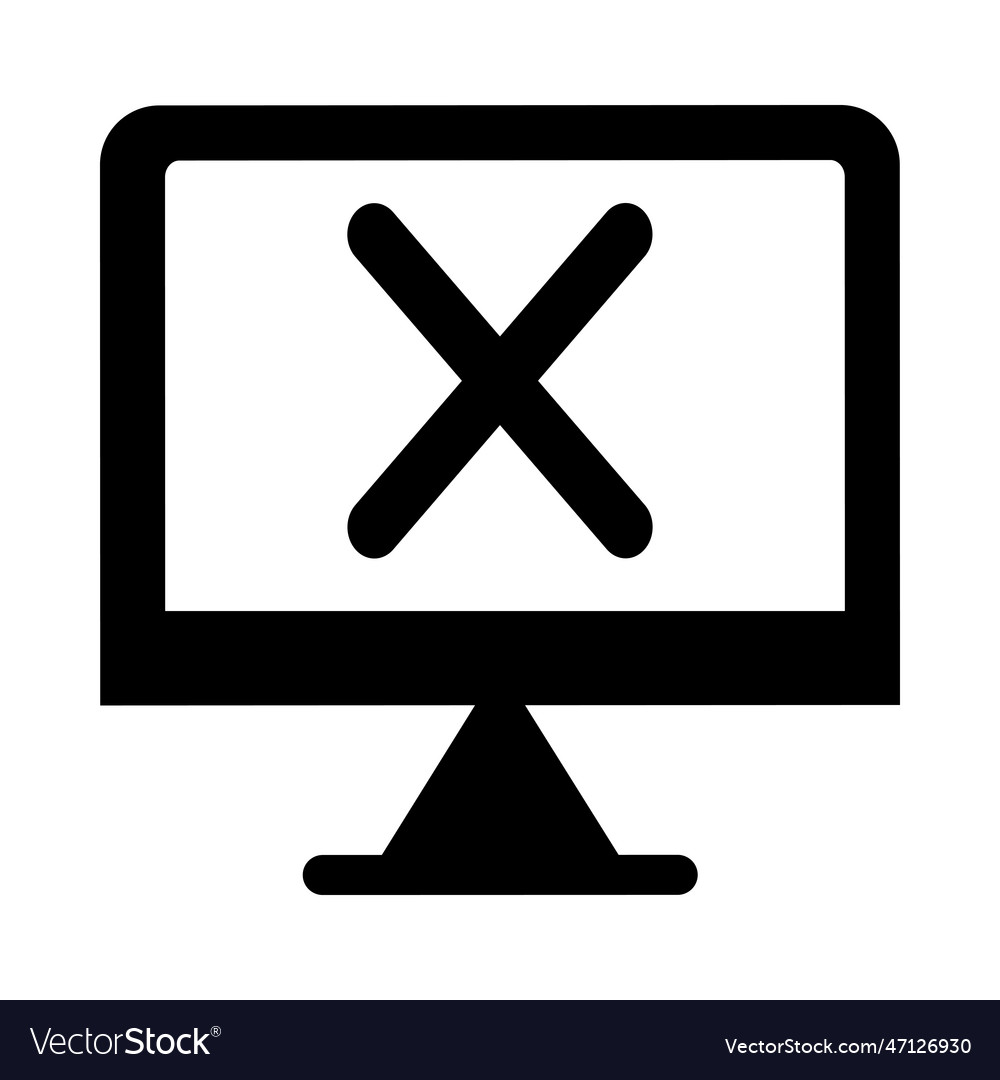 Error glyph icon for personal and commercial use Vector Image