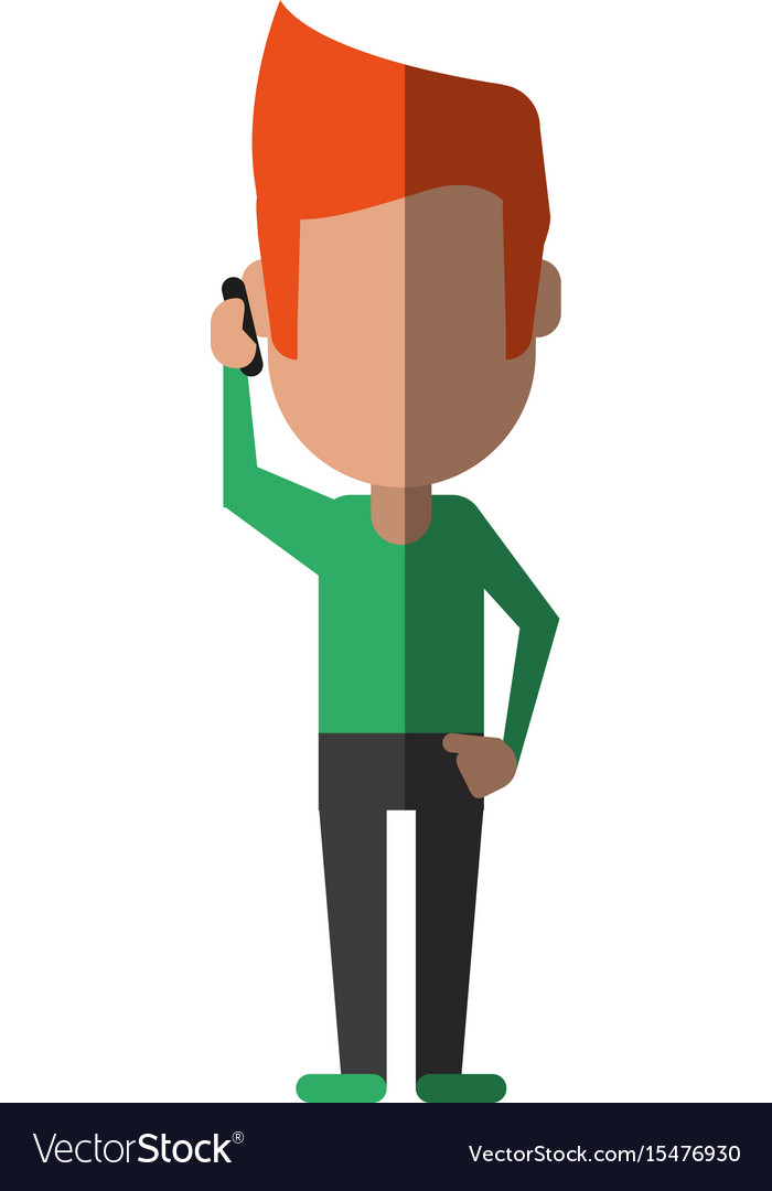 Faceless person using smartphone icon image