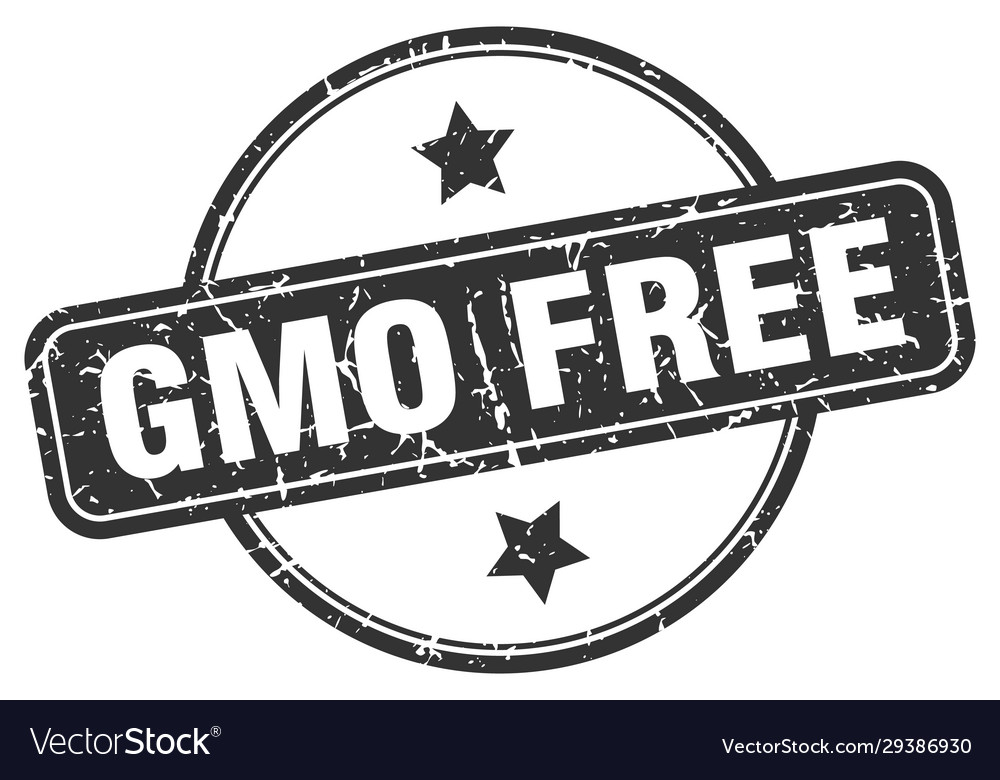 Gmo free stamp round vintage grunge sign